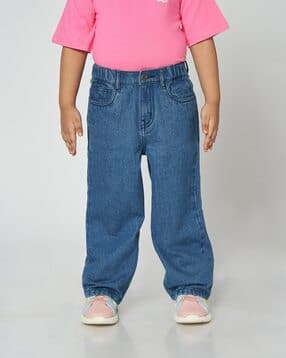 ed-a-mamma Girls Lightly Washed Relaxed Fit Jeans-picture-11