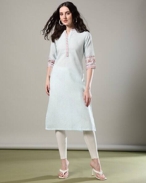 Nyrika Women Striped Straight Kurta