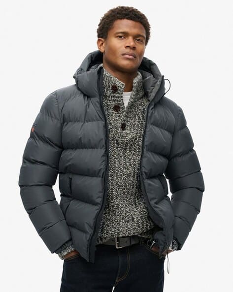 Hooded Sports Puffer Jacket