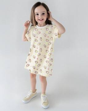 nauti nati Girls Graphic Print A-Line Dress-picture-30