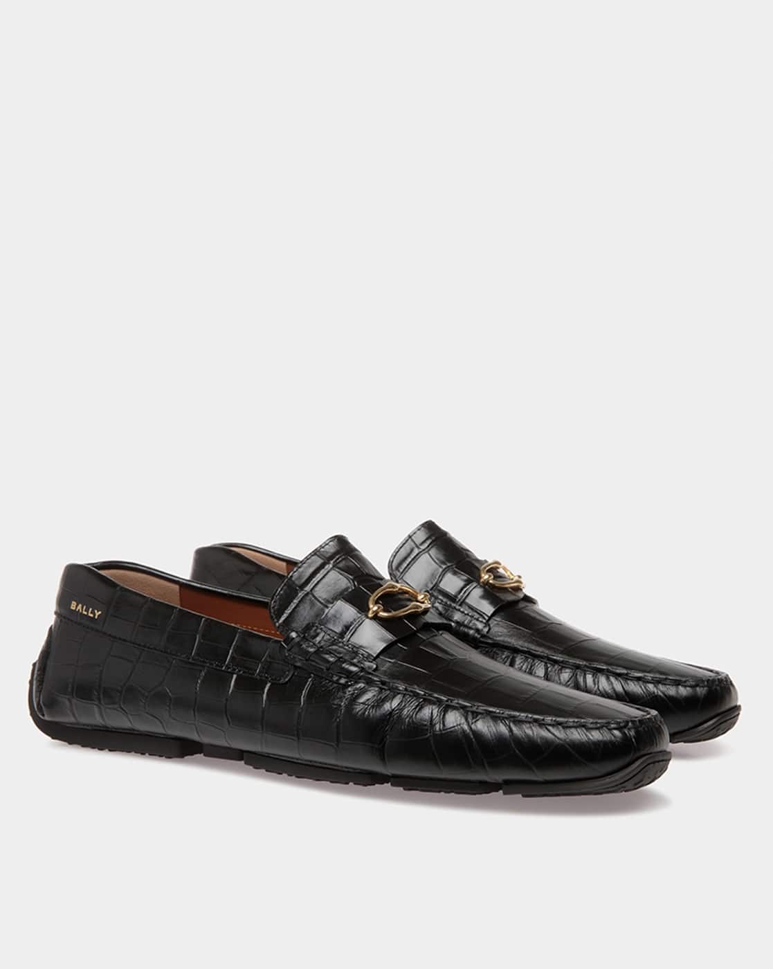 Buy Bally Men Wekor L Leather Loafers | Black Color Men  display picture 3
