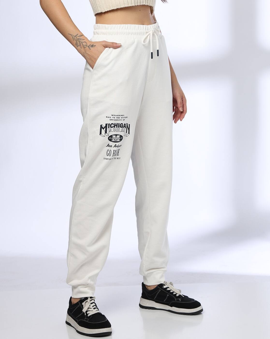 Buy White Track Pants for Women by Teamspirit Online | Ajio.com