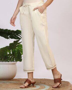 Women Relaxed Fit Mid Rise Pants-picture-41