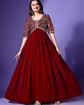 svaraa Women Embroidered Gown Dress-picture-40