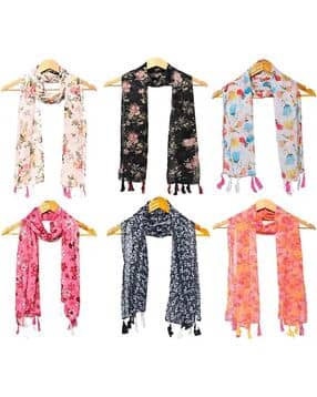 Pack of 6 Women Printed Scarf-image-36