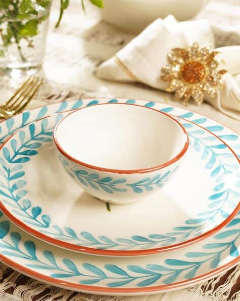 Pure Home And Living Set of 2 Hand Painted Side Bowls