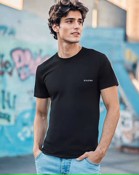 Natris Men Cotton Regular Fit T-shirt