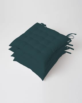 skanda fab Pack of 4 Cotton Square Chair Cushions-picture-16