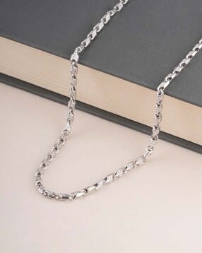 palmonas Men Silver-Plated Link Chain with Lobster Closure-picture-13