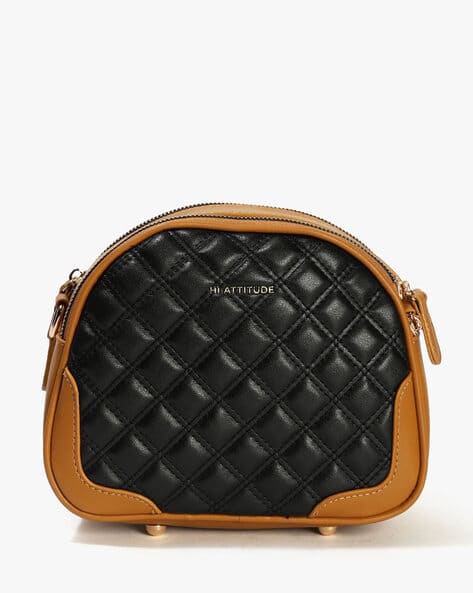 HI-ATTITUDE Women Quilted Sling Bag with Detachable Strap