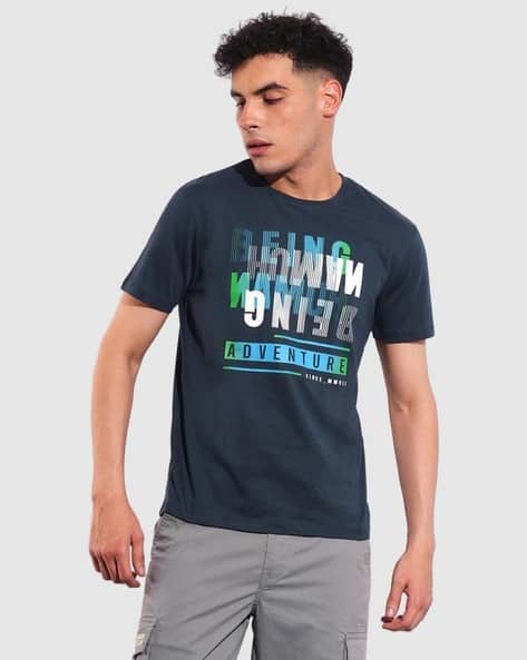 Men Slim Fit Crew- Neck T-Shirt