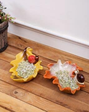 tayhaa Snails Sitting on a Coral Tray Ceramic Set-picture-19