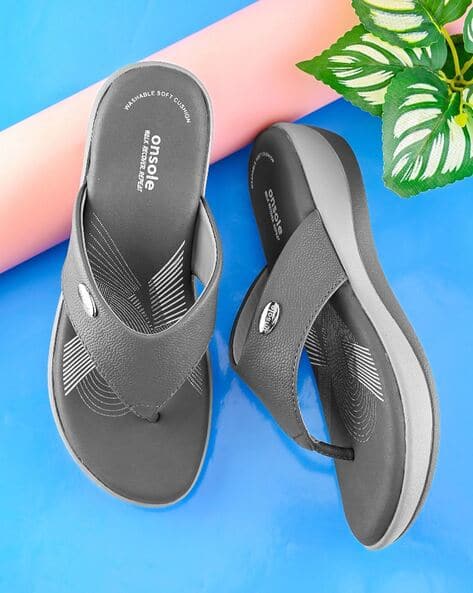 ONSOLE Women T-Strap Flip-Flops with Synthetic Upper