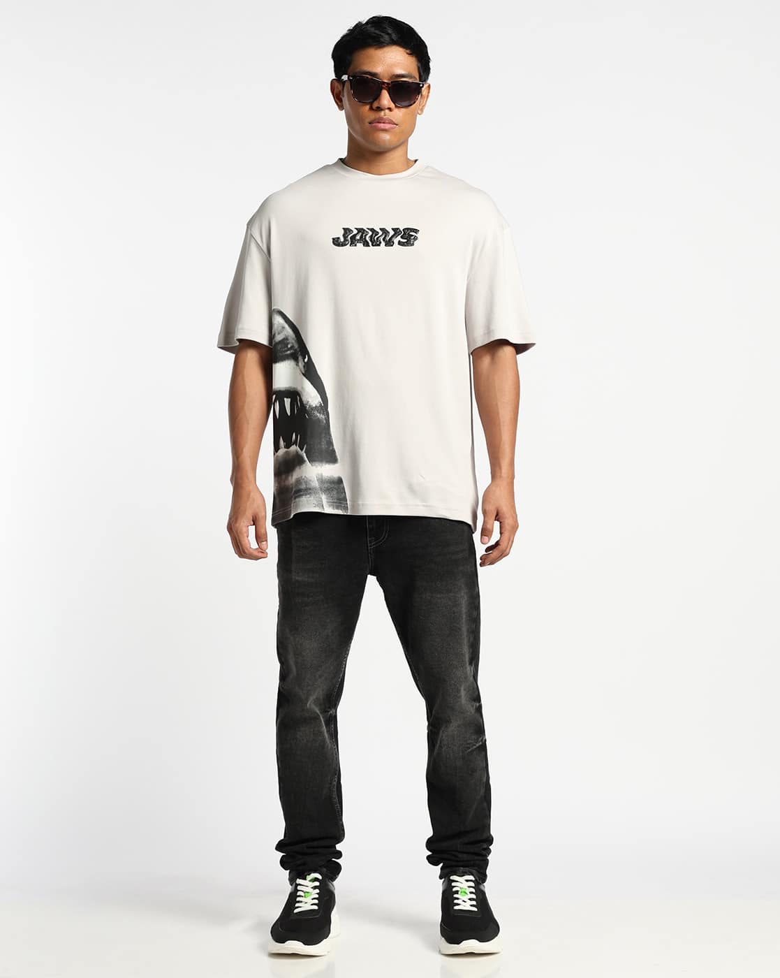Buy Altheory by AZORTE Jaws Graphic oversized T-shirt Online