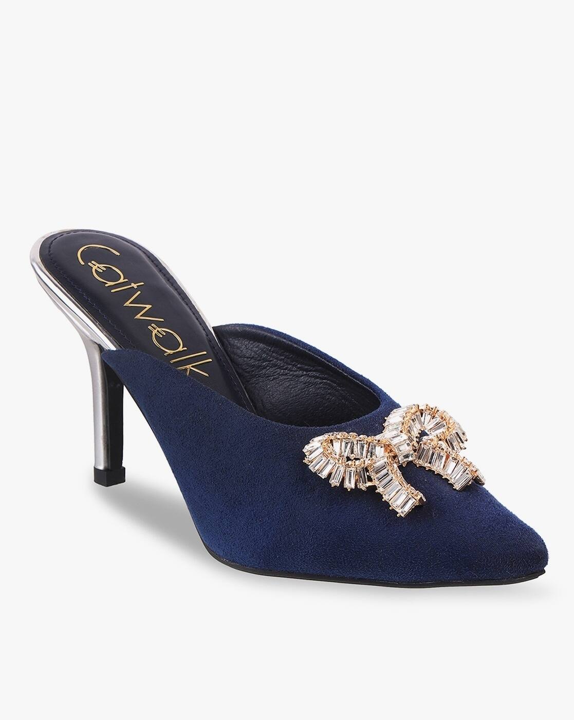 Buy Blue Heeled Sandals for Women by CATWALK Online