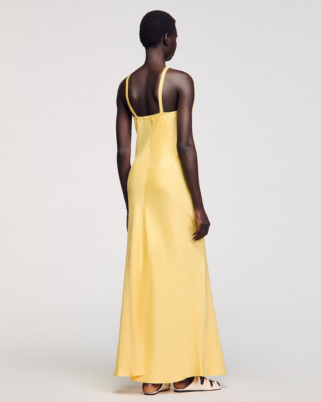 Buy Sandro Women Ruffled A-Line Dress | Yellow Color Women