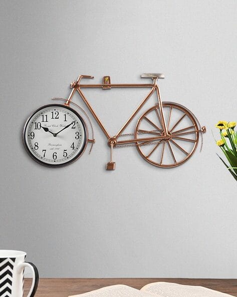Aapno Rajasthan Iron Bicycle Wall Clock