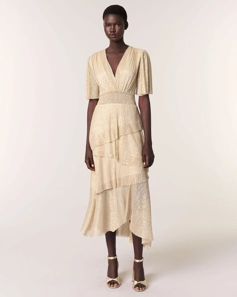 maje cream dress Ecru dress Maje - new with tag - Size 36 Cream Viscose ref.2585575