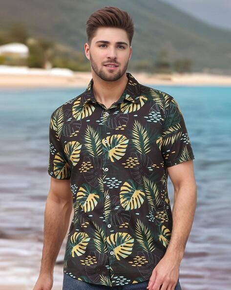 NEONOMAD Men Leaf Print Regular Fit Shirt