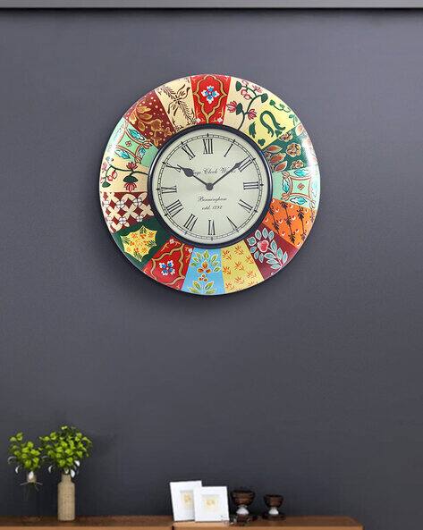 Aapno Rajasthan Graphic Hand Painted Round Wall Clock
