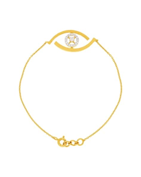 Whp Jewellers Women Yellow Gold Dhrishya Initial Diamond-Studded Bracelet