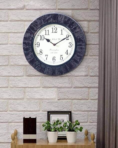 Aapno Rajasthan Black Matte Wall Clock