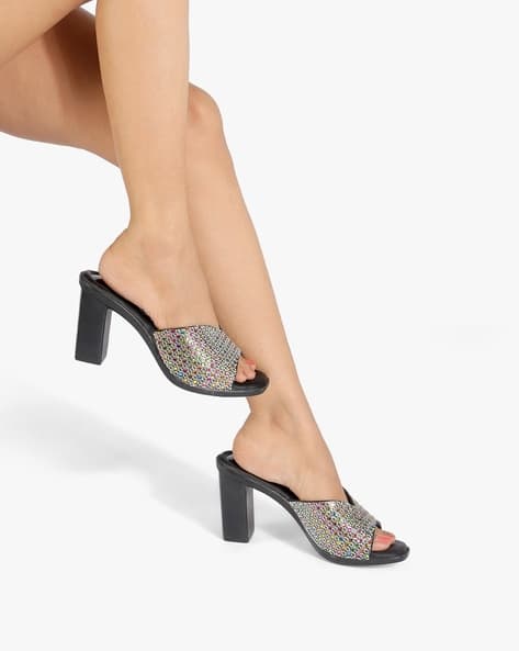 Buy Black Heeled Sandals for Women by CATWALK Online