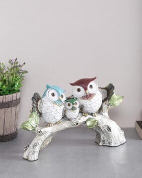 tayhaa Three Owls Sitting on A Tree Statue-picture-35