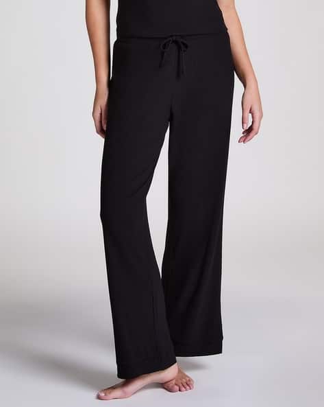 Buy Hunkemoller Women Ribbed Essential Wide-Leg Pyjamas Black