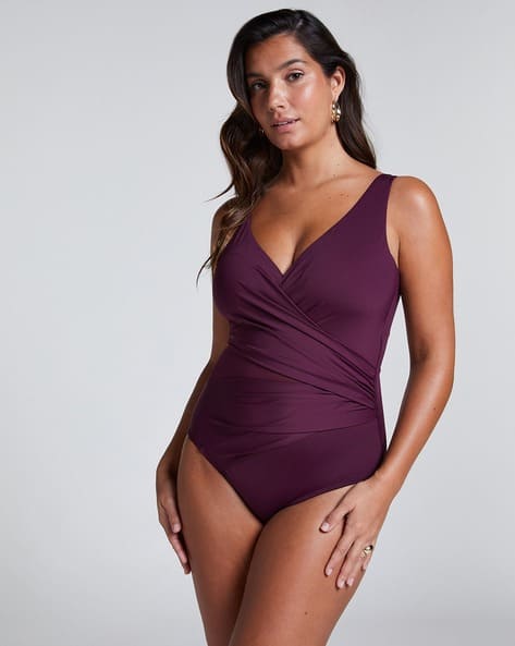 Buy Hunkemoller Shaping Shell Mesh Swimsuit Purple Color Women