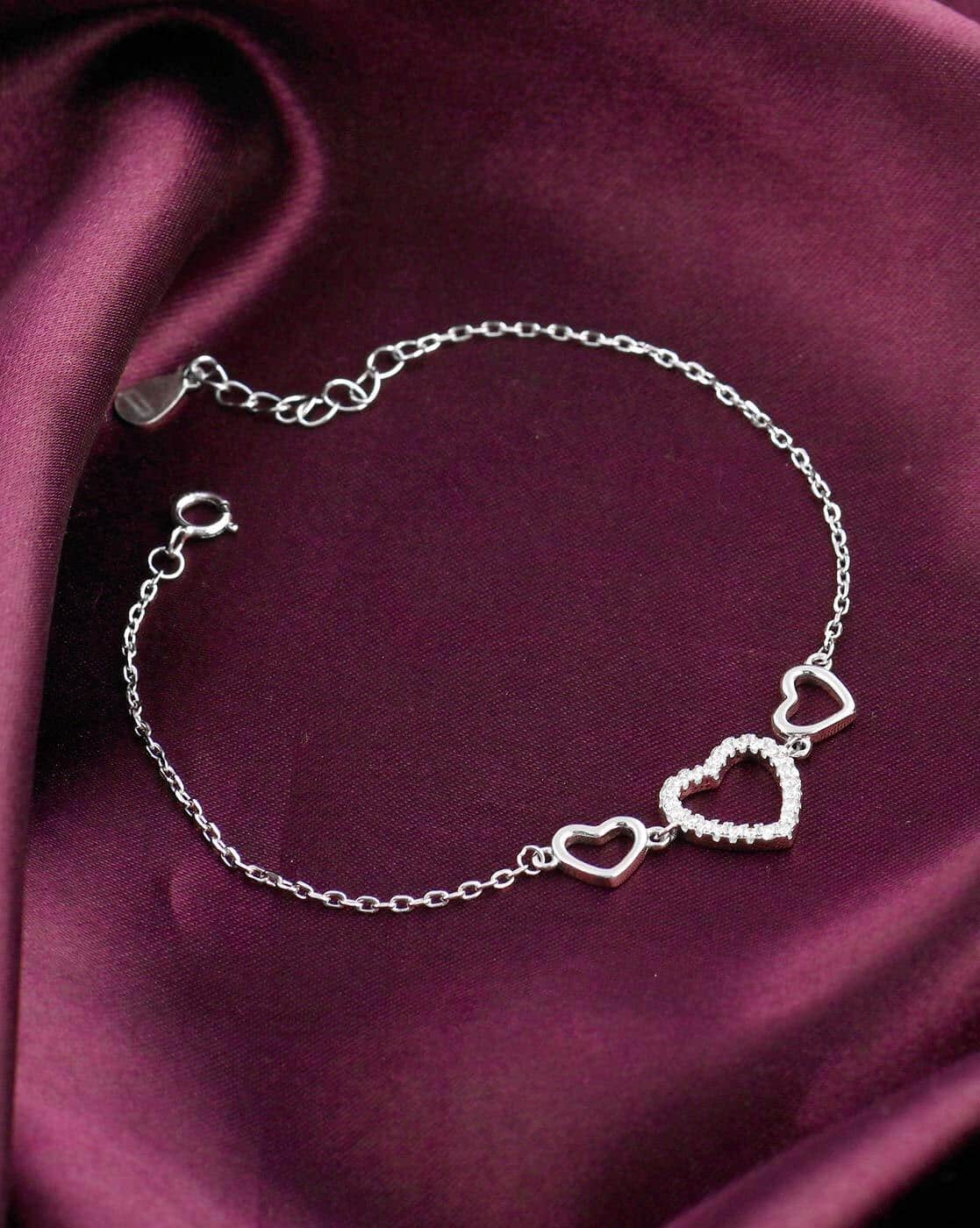SILVER925　ILoveArizona♡ILoveNavajo♡ Buy Rachiva Women Sterling Silver Triple  | 925 Online | Ajio.com