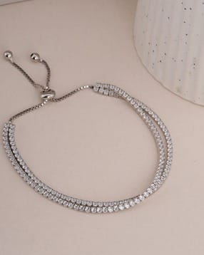 palmonas Women Stone-Studded Link Bracelet-picture-13