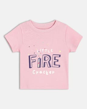 mini klub Typographic Print Round-Neck T-Shirt-picture-40