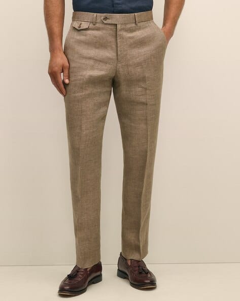 Buy Brown Trousers & Pants for Men by BROOKS BROTHERS Online