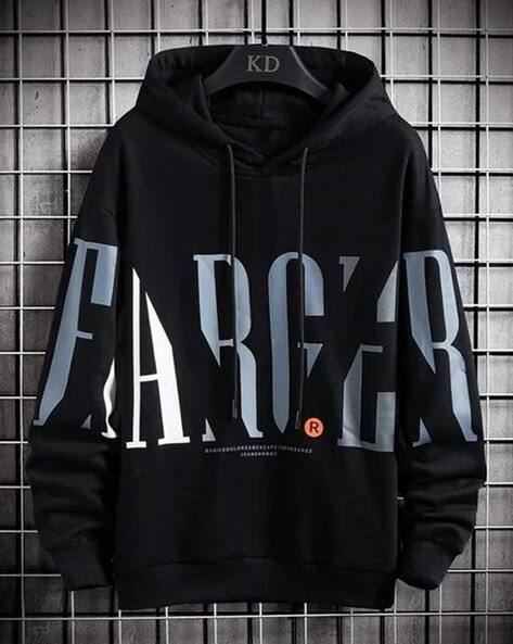 Buda Jeans Co Men Typographic Print Regular Fit Hoodie