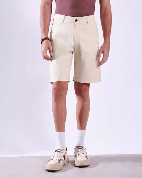 Buy Cream Shorts 3/4ths for Men by HENCE Online