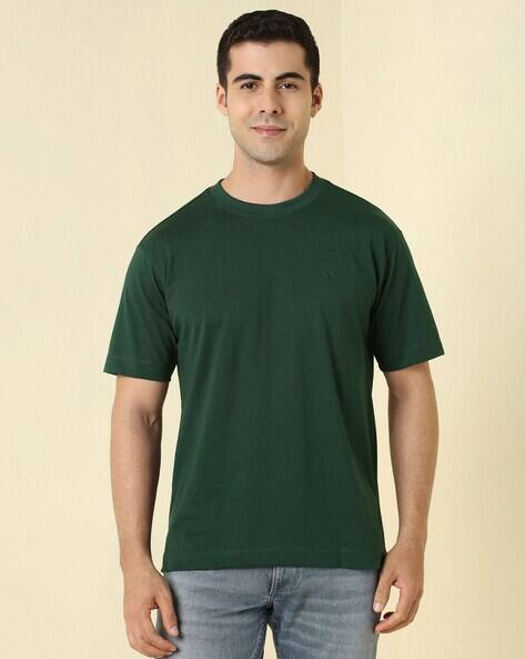 ALLEN SOLLY Men Oversized Fit Crew-Neck T-Shirt