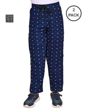 Boys Pack of 2 Checked Fitted Track Pants-image-38