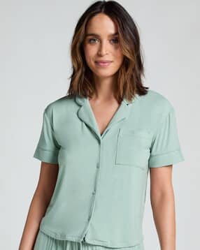 hunkemoller Women Essential Regular Fit Shirt with Patch Pocket-picture-10