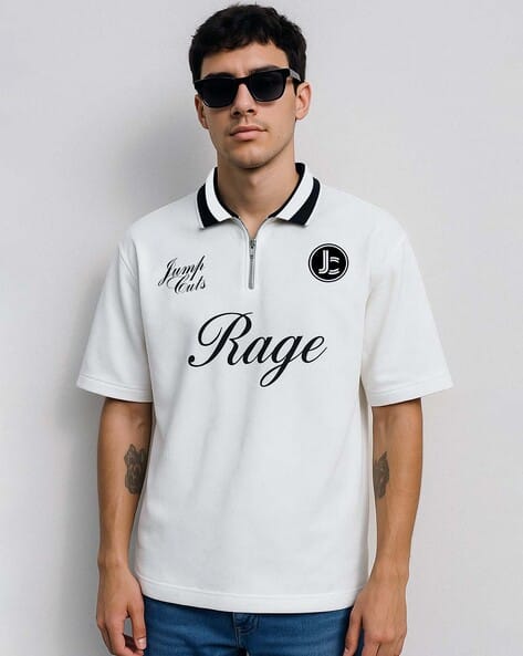JUMP CUTS Men Regular Fit Polo T-Shirt