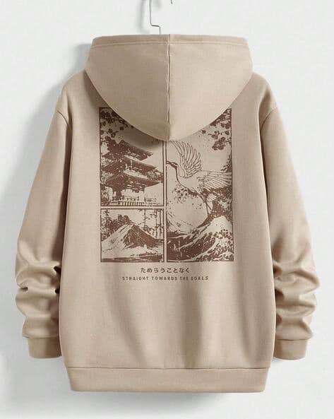 Men Graphic Print Regular Fit Hoodie