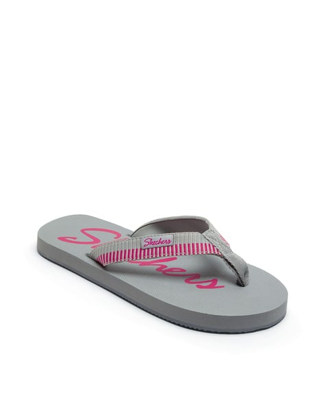 Buy Grey Flip Flop Slippers for Women by SKECHERS Online