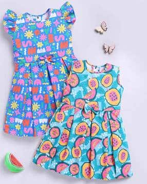 toonyport Girls Graphic Fit and Flare Dress-picture-33