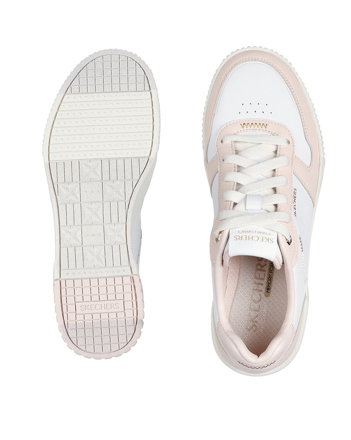 Buy White Pink Casual Shoes for Women by Skechers Online