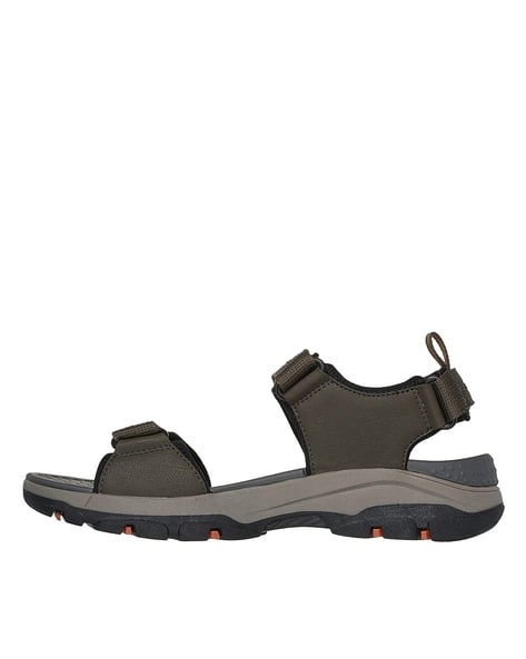 Men Cross-Strap Sandals with Velcro Fastening