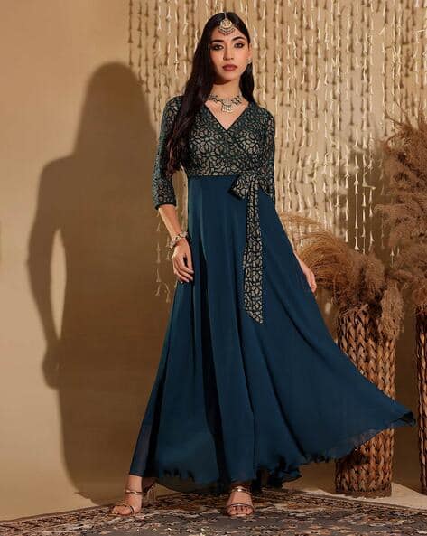 Buy MISS CHASE Women Self-design Gown Dress Online