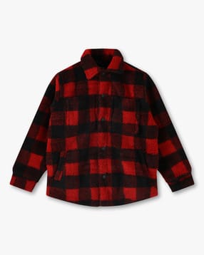 yb dnmx Boys Checked Boxy Fit Jacket with Patch Pocket-picture-21