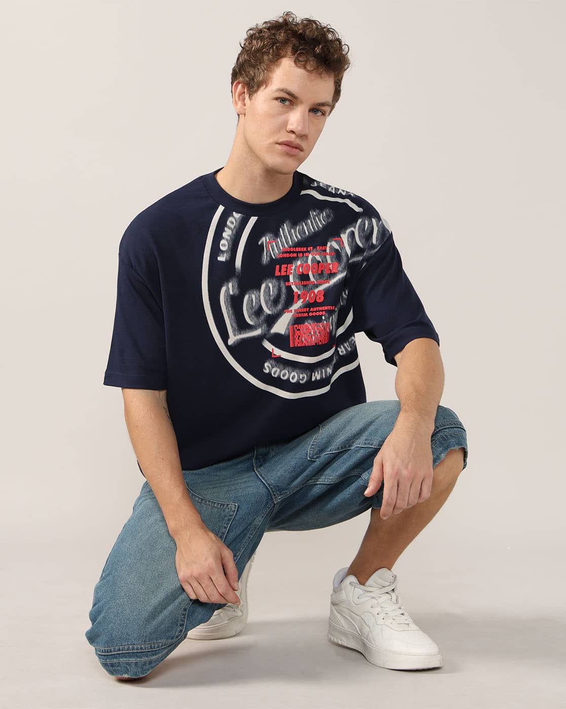 Buy Navy Blue Tshirts for Men by LEE COOPER Online | Ajio.com