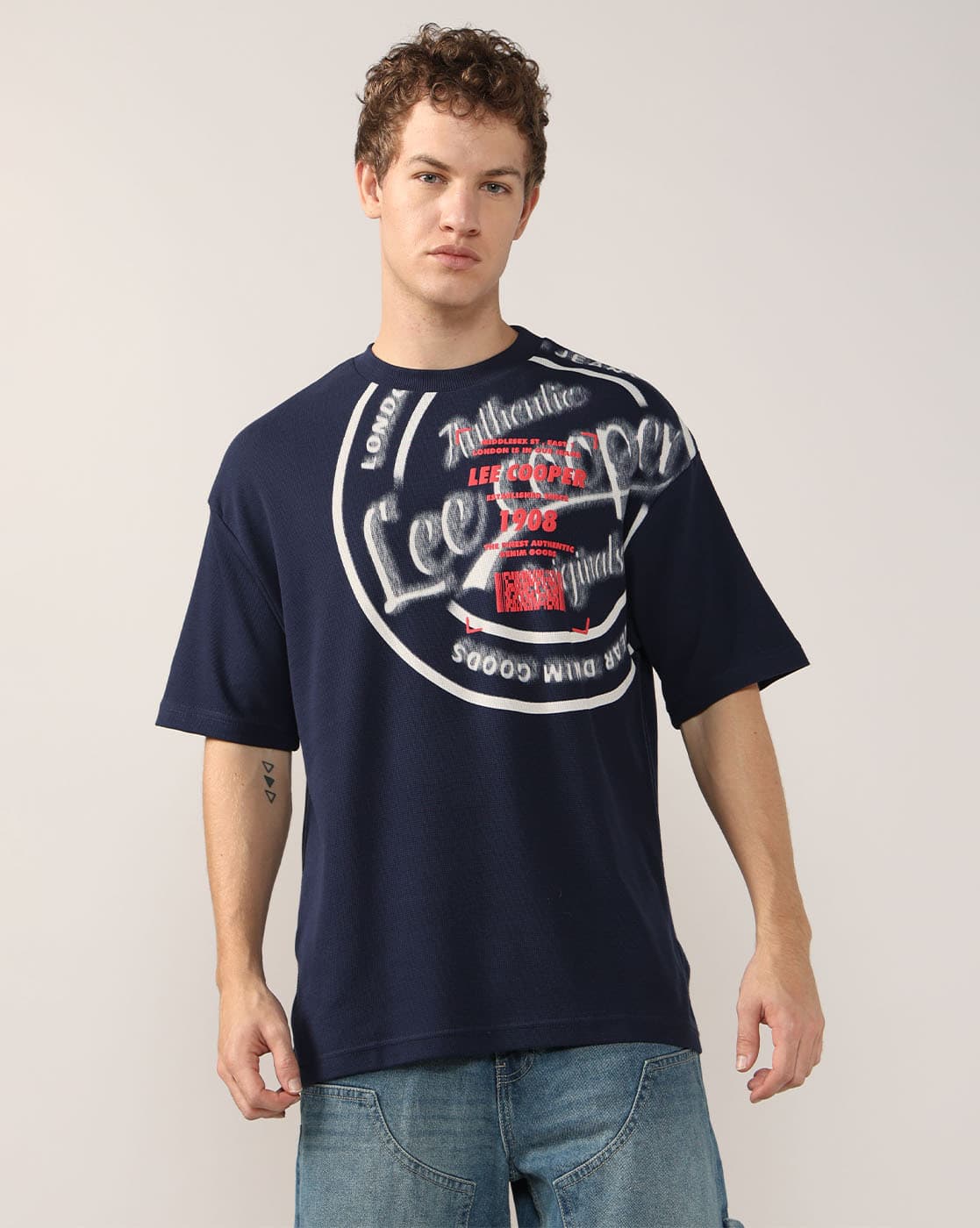 Buy Navy Blue Tshirts for Men by LEE COOPER Online | Ajio.com