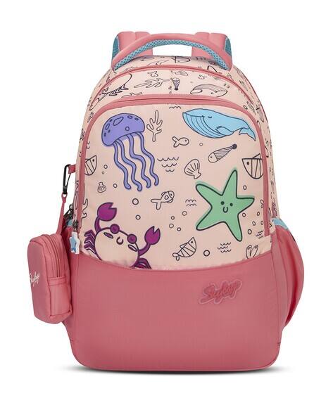 Girls Ruby Printed School Backpack with Side Bottle Pockets 18L